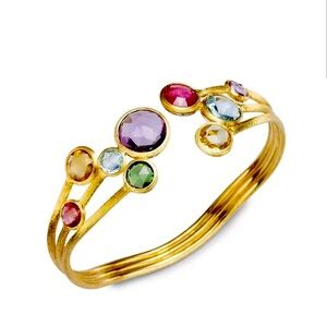Marco Bicego
Jaipur Semi-Precious Multi-Stone & 18K 3 Row Cuff Bracelet